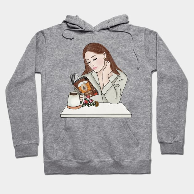 Cafe Girl Hoodie by piscoletters